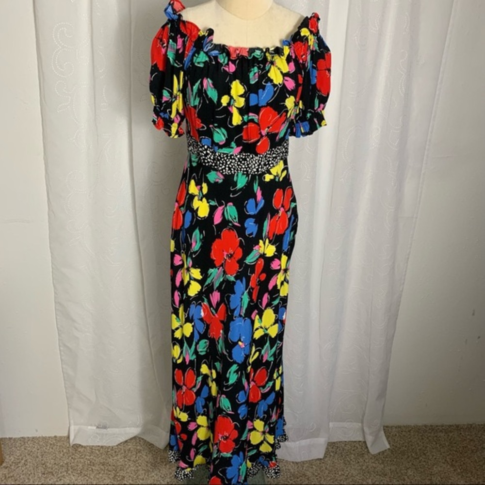RIXO X Target black floral maxi dress - Picture 4 of 9